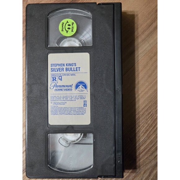 Silver Bullet VHS Video Horror Stephen King's Cycle of the Werewolf Corey Haim - Picture 2 of 5